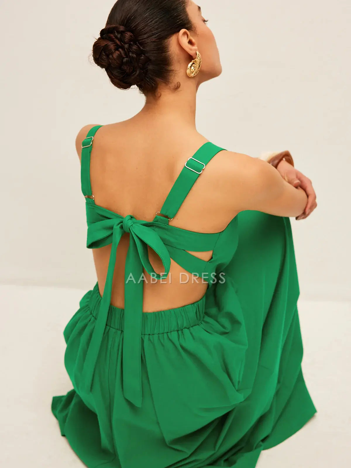 AABEI DRESS Formal Wear Dresses A Line V Neck Sleeveless Back Tie Backless Fashion Dress Hot Sale Prom Dress