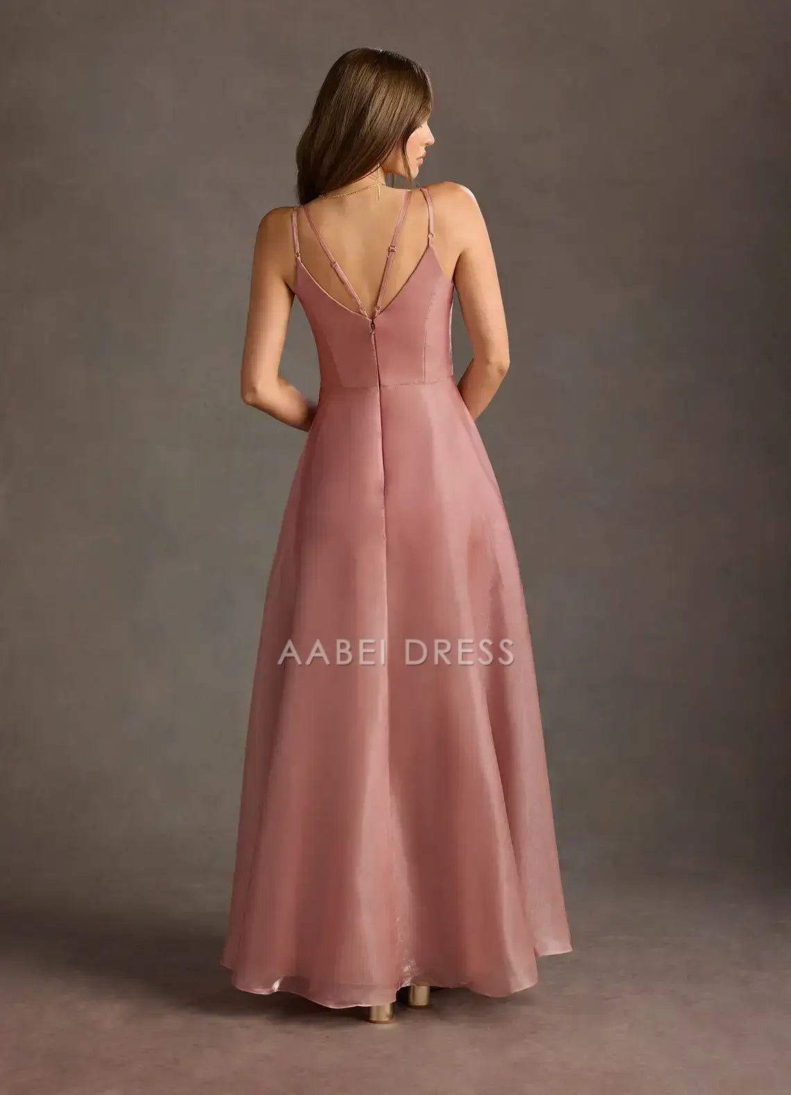 AABEI DRESS Formal Wear Dresses Charming A Line V Neck Double Spaghetti Strap Elegant Party Dress Hot Sale Prom Dress