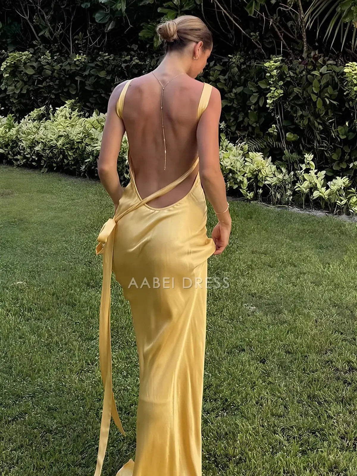 AABEI DRESS Formal Wear Dresses Charming Mermaid Asymmetrical One Shoulder Backless Sexy Long Dress Hot Sale Prom Dress