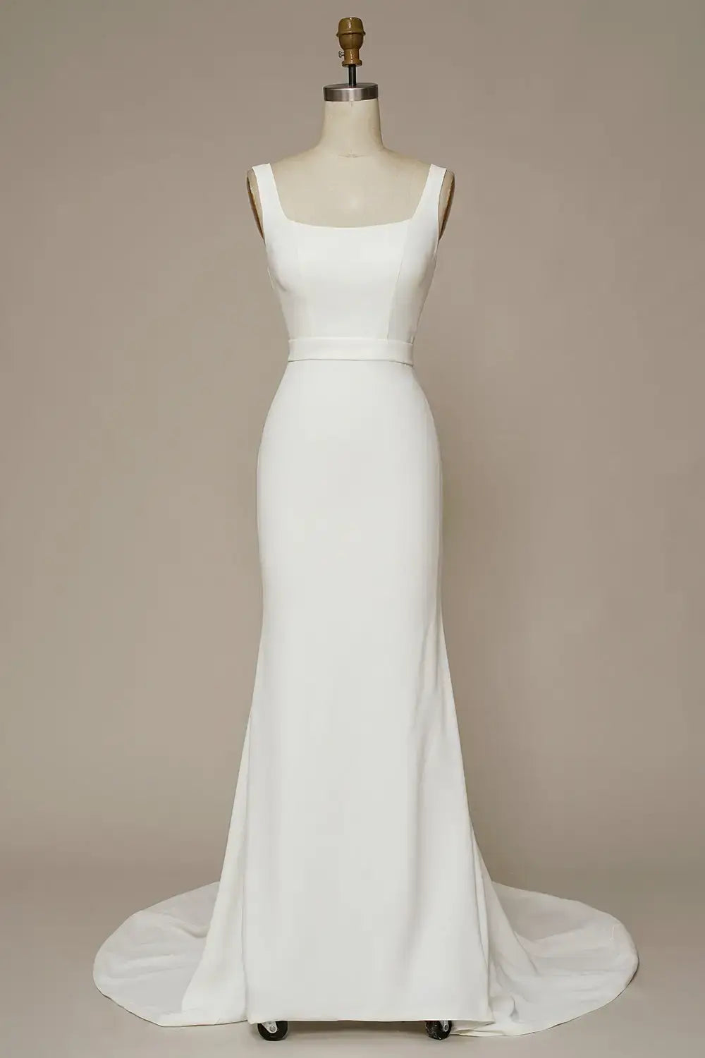 AABEI DRESS Formal Wear Dresses Elegant Mermaid Square Neck Sleeveless Backless Fashion Wedding Dress
