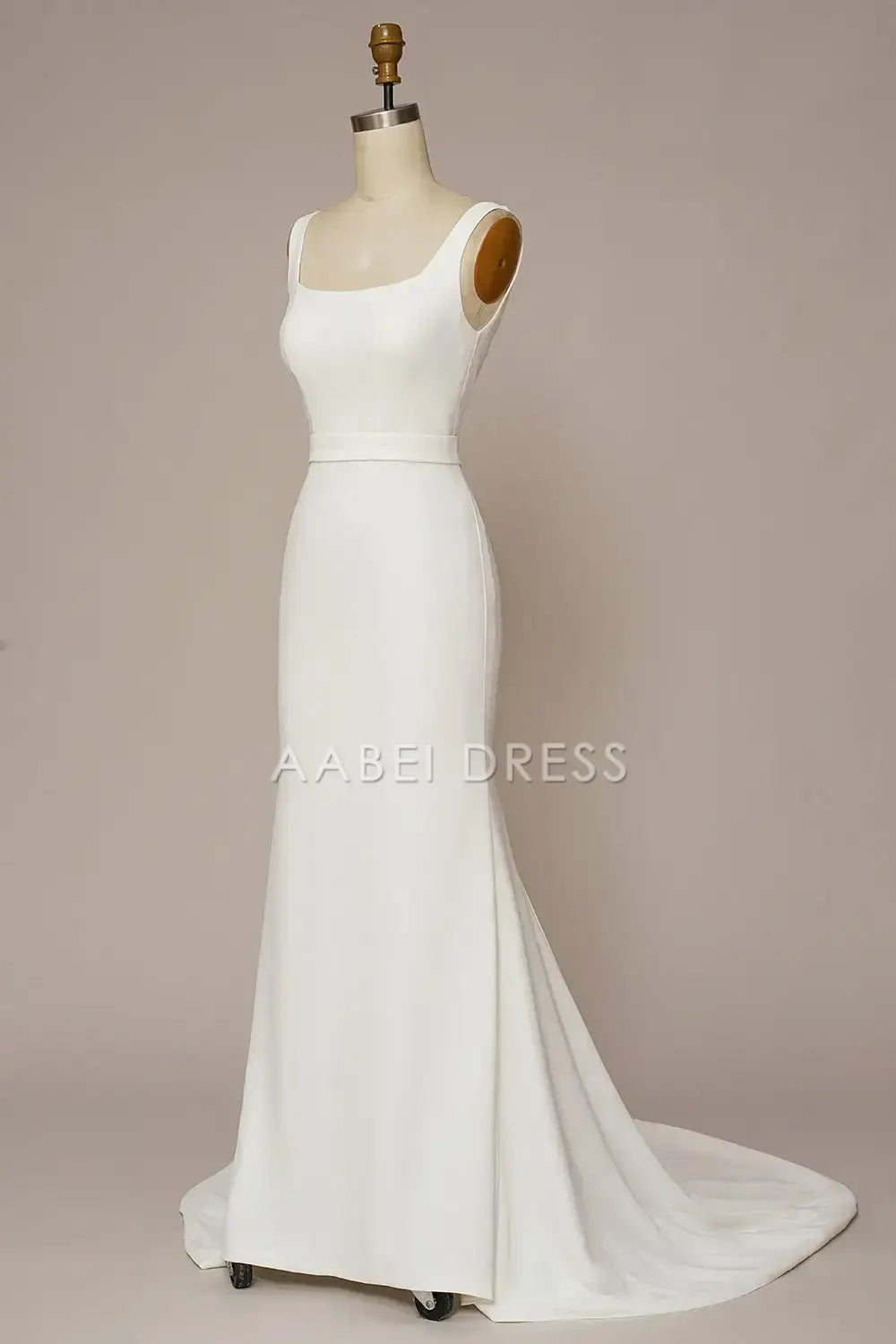 AABEI DRESS Formal Wear Dresses Elegant Mermaid Square Neck Sleeveless Backless Fashion Wedding Dress