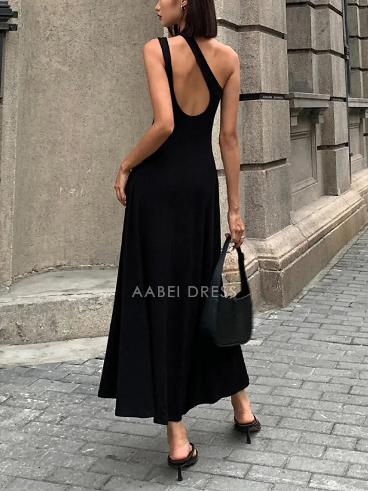 AABEI DRESS Formal Wear Dresses Elegant Sheath Cutout One-Shoulder Backless Simple Long Dress Hot Sale Prom Dress