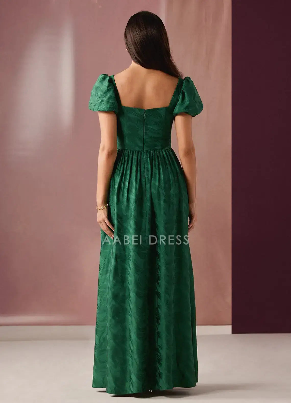 AABEI DRESS Formal Wear Dresses Exquisite Jacquard A Line Sweetheart Neckline Puff Sleeves Side Fork Retro Party Dress Hot Sale Prom Dress