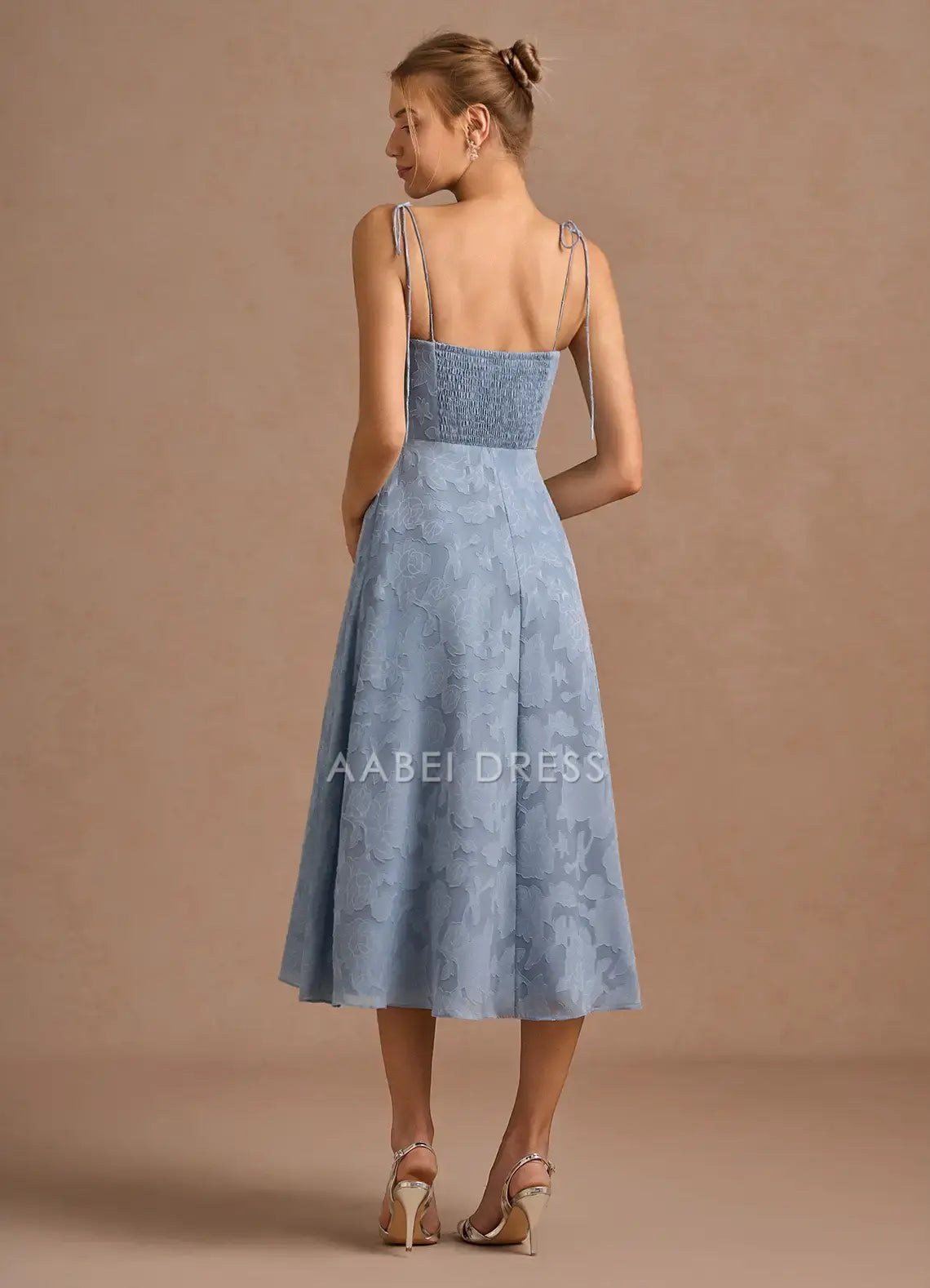 AABEI DRESS Formal Wear Dresses Printing A Line Sweetheart Neckline Lace-Up Spaghetti Strap Side Fork Beautiful Elegant Party Dress Hot Sale Prom Dress