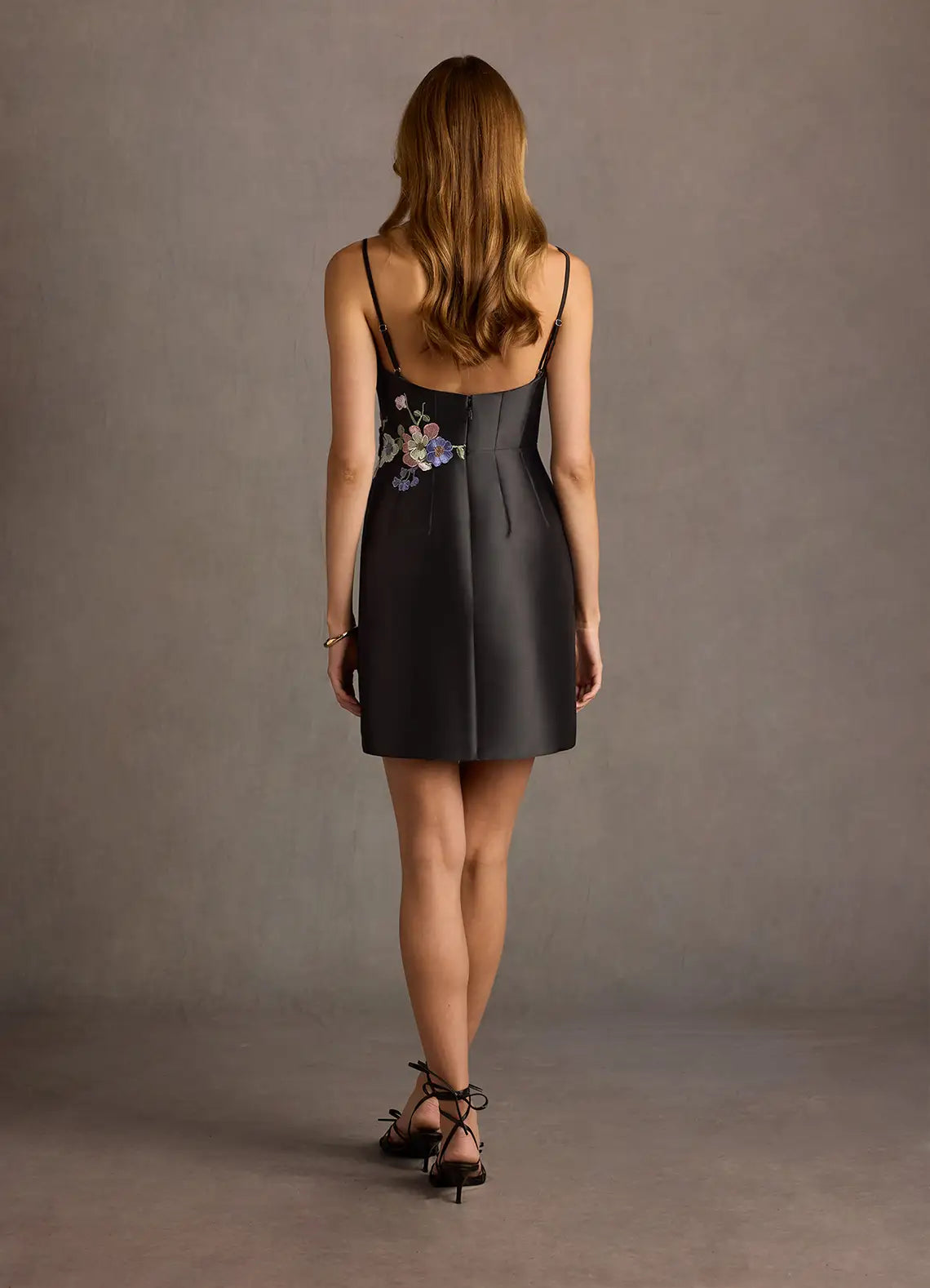 AABEI DRESS Formal Wear Dresses Short Prom Dress Elegant Sheath Spaghetti Strap 3D Floral Backless Exquisite Hot Sale Homecoming Dress