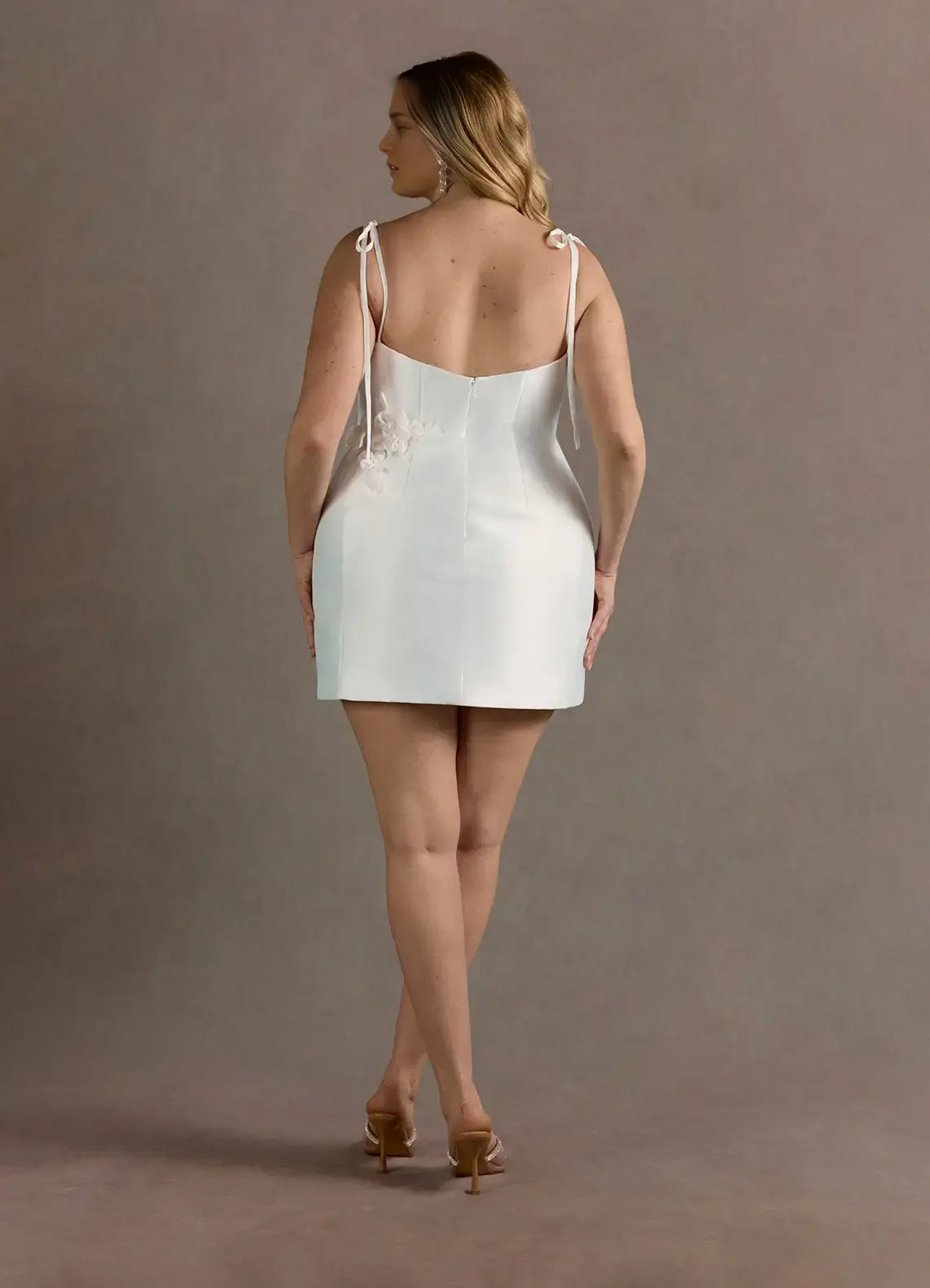 AABEI DRESS Formal Wear Dresses Short Prom Dress Fashion Sheath Scoop Neck Lace up Spaghetti Strap 3D Floral Plus Size Dress Exquisite Hot Sale Homecoming Dress