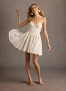 AABEI DRESS Formal Wear Dresses Short Prom Dress Lace A Line Sweetheart Neckline Strapless Backless Exquisite Hot Sale Homecoming Dress