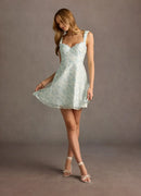 AABEI DRESS Formal Wear Dresses Short Prom Dress Printing A Line Sweetheart Neckline Wide Shoulder Strap Cocktail Party Hot Sale Homecoming Dress