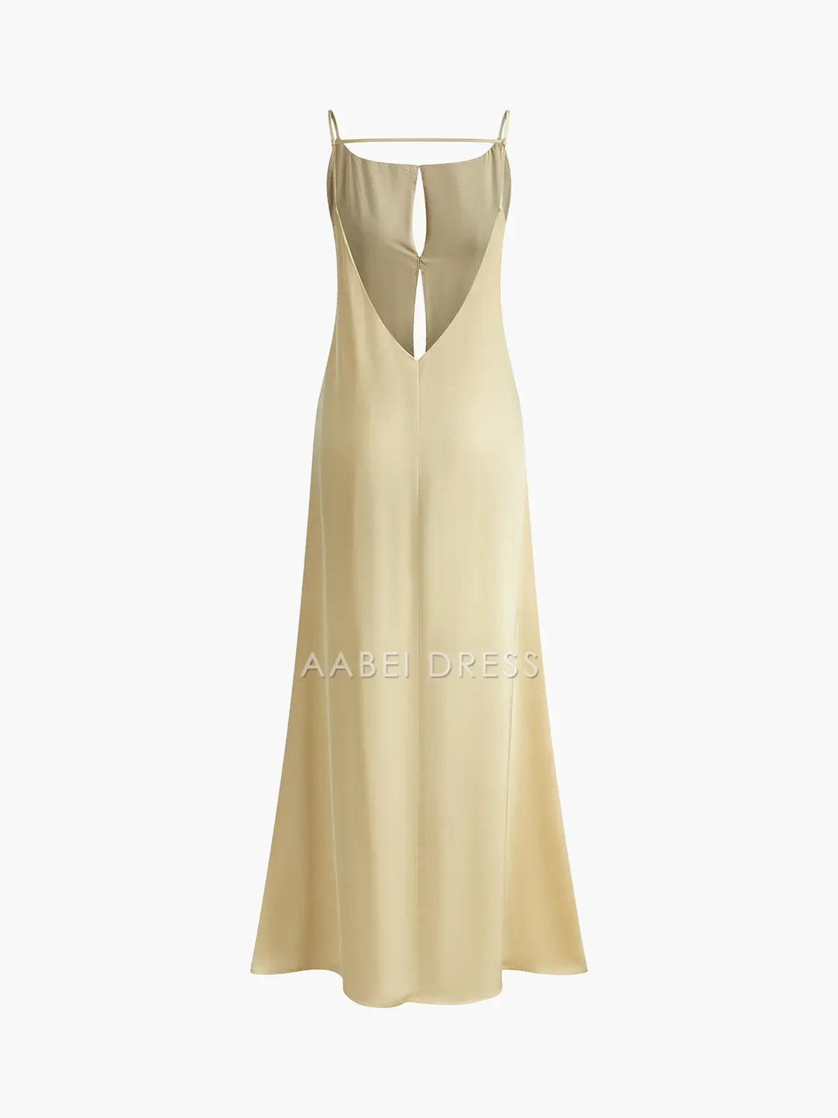 AABEI DRESS Formal Wear Dresses Straight Round Neck Hollow Out Backless Vacation Simple Long Dress Hot Sale Prom Dress
