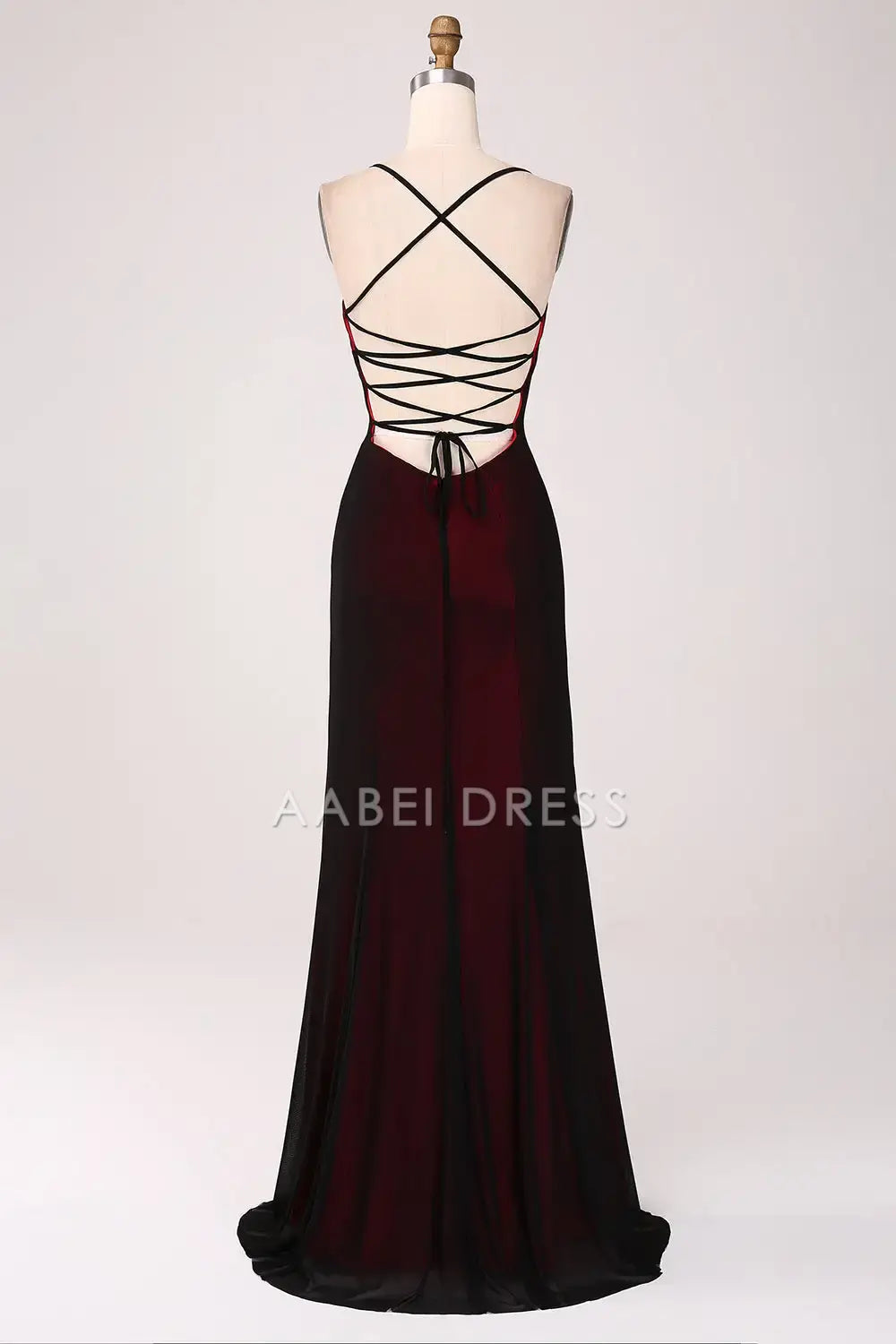 AABEI DRESS Formal Women's Dresses Charming Sheath Spaghetti Straps Backless Side Fork Floor Length Sexy Prom Dress