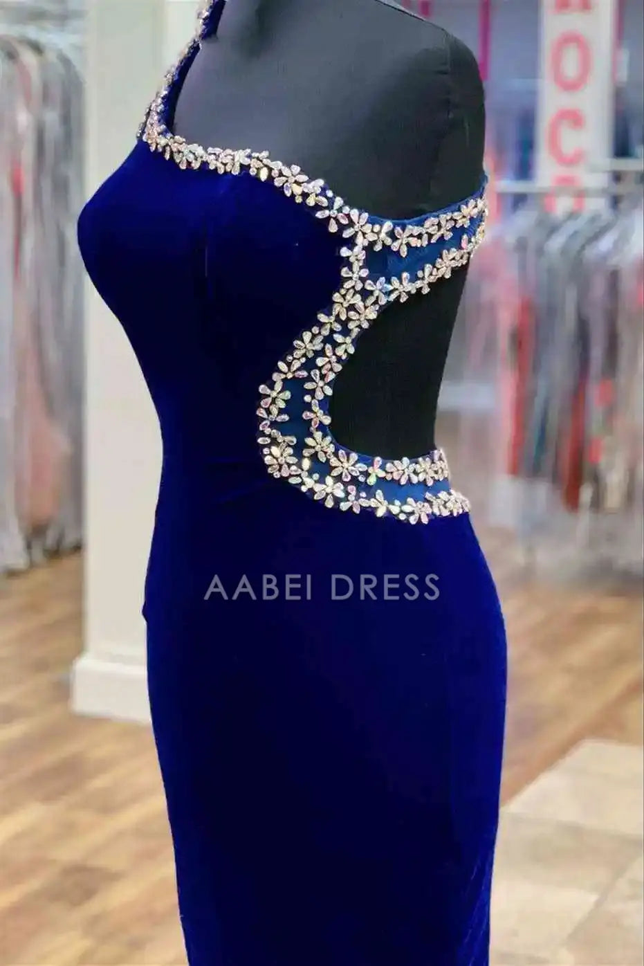 AABEI DRESS Gorgeous Sheath One-Shoulder Backless Beaded Fashion Hot Sale Short Homecoming Dress
