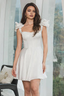 AABEI DRESS New Homecoming Dress Unique A-Line Flower shoulder strap Corset Ruffles Fashion Short Graduation Dress