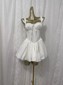 AABEI DRESS Short Prom Dress A line Wide Shoulder Straps Sweetheart Neckline Lace Splicing Cute Hot Sale Homecoming Dress