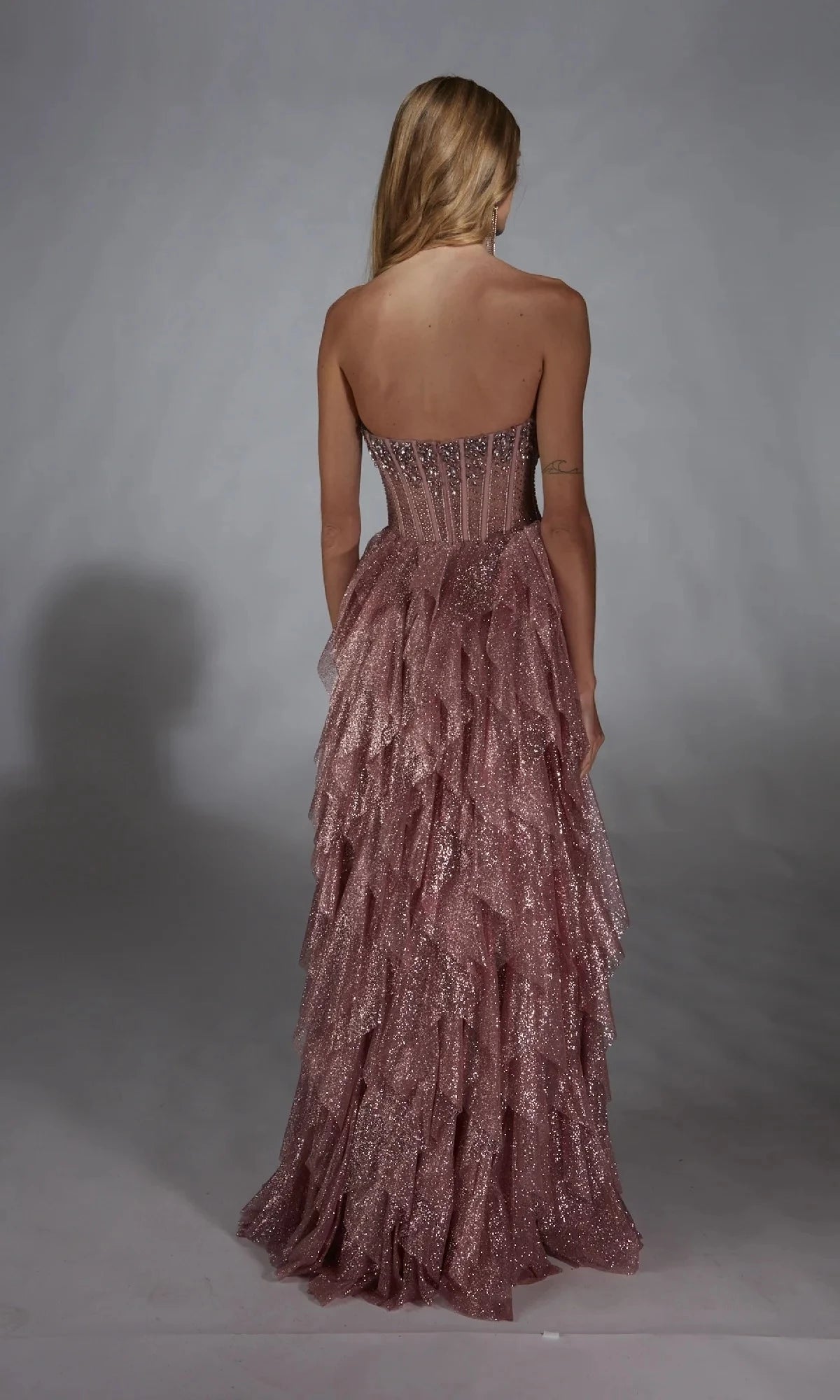 Glamorous Mermaid Strapless Sweetheart Open-Back High-Slit Floor-Length Prom Dress