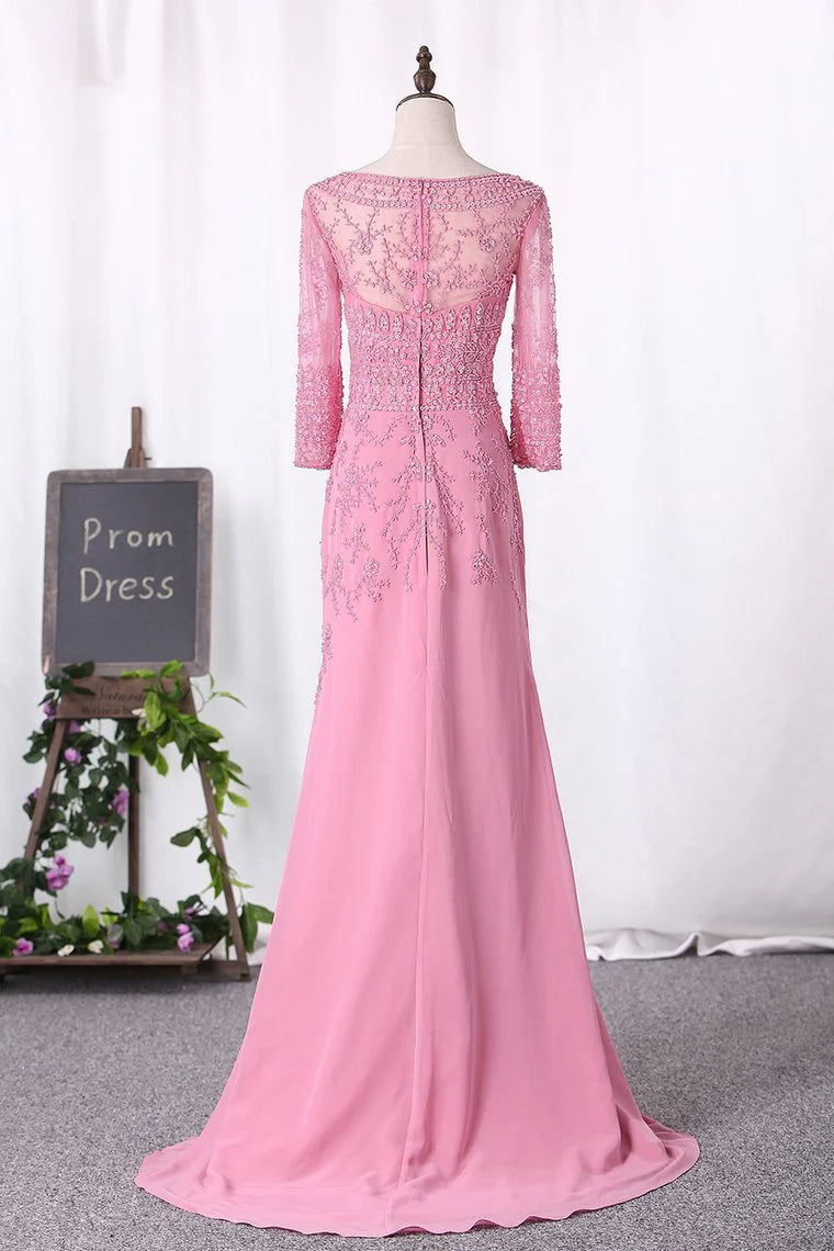 Mermaid Chiffon Beaded Bodice Mother Of The Bride Dresses