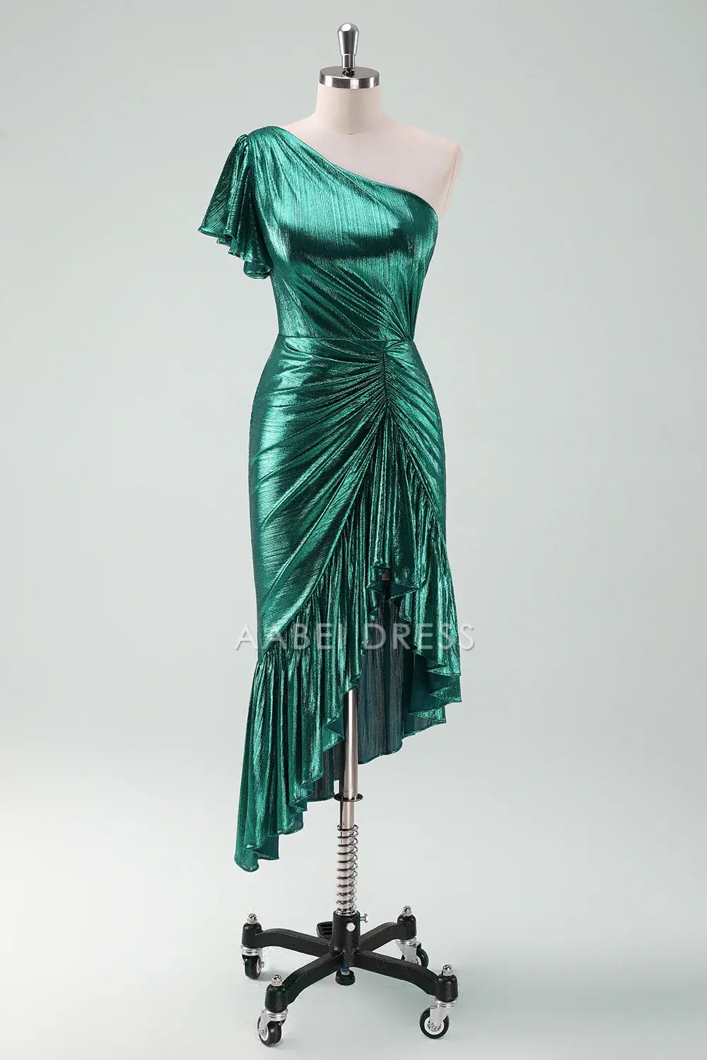 AABEI DRESS Wedding Guests Dresses Mom's Formal Dress Mermaid One Shoulder with Ruffles Irregular Hemline Sparkle Cocktail Dress Fashion Mother of the Bride Dress