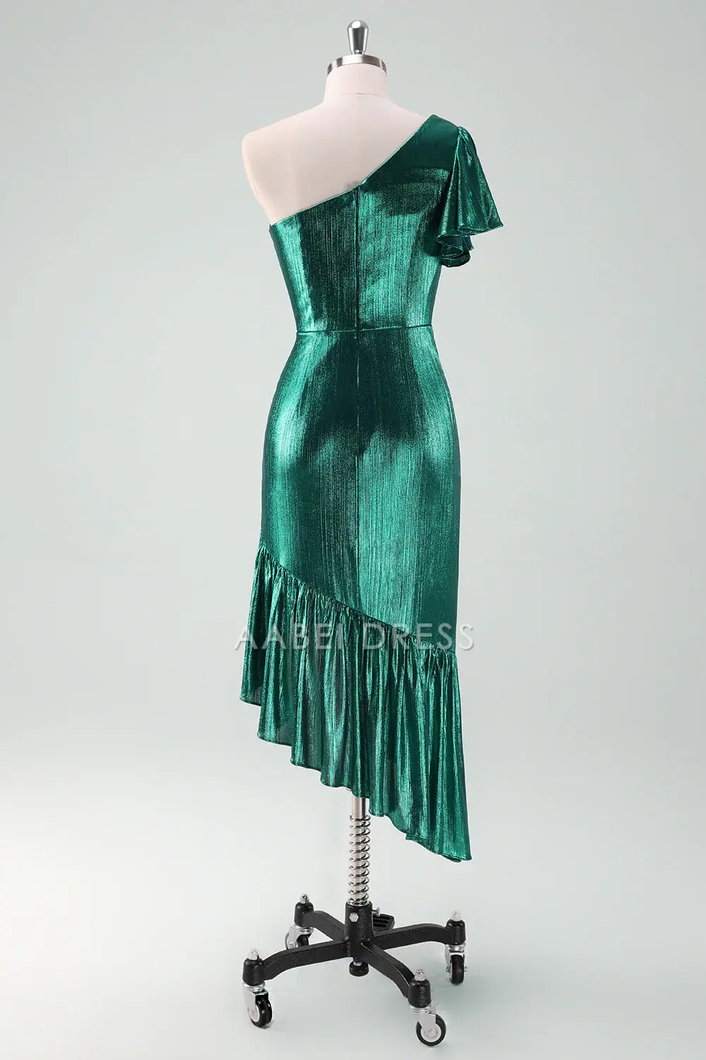 AABEI DRESS Wedding Guests Dresses Mom's Formal Dress Mermaid One Shoulder with Ruffles Irregular Hemline Sparkle Cocktail Dress Fashion Mother of the Bride Dress