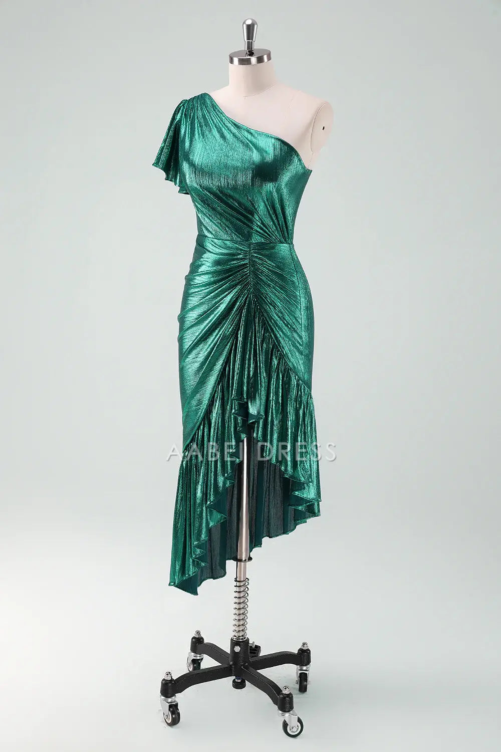 AABEI DRESS Wedding Guests Dresses Mom's Formal Dress Mermaid One Shoulder with Ruffles Irregular Hemline Sparkle Cocktail Dress Fashion Mother of the Bride Dress