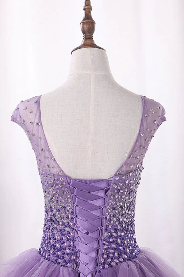 Tulle Quinceanera Dresses Ball Gown Scoop