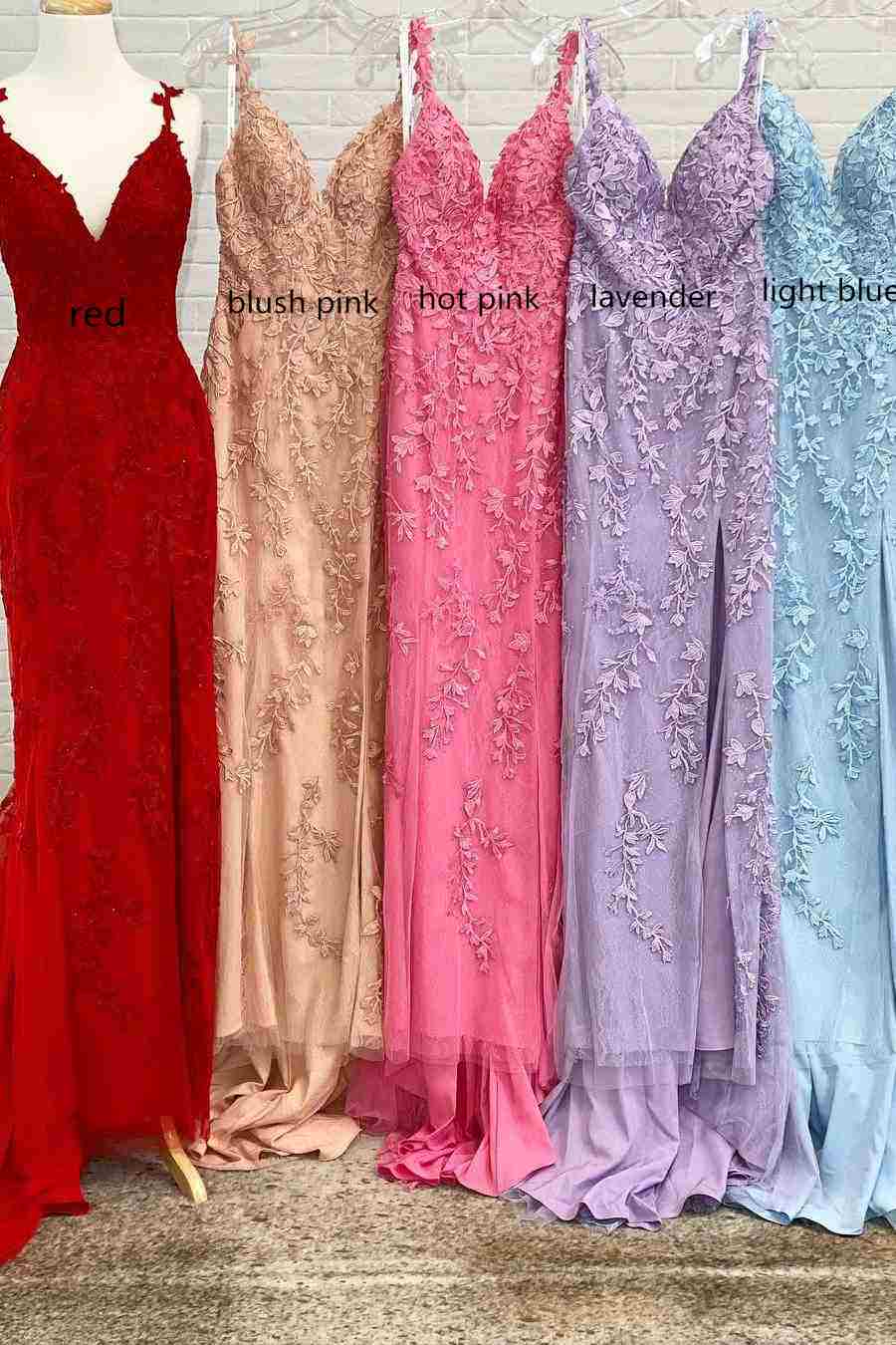 AABEI DRESS Formal Wear Dresses Elegant Mermaid Spaghetti Strap V-Neck Lace Appliques Side Fork Fashion Hot Sale Prom Dress