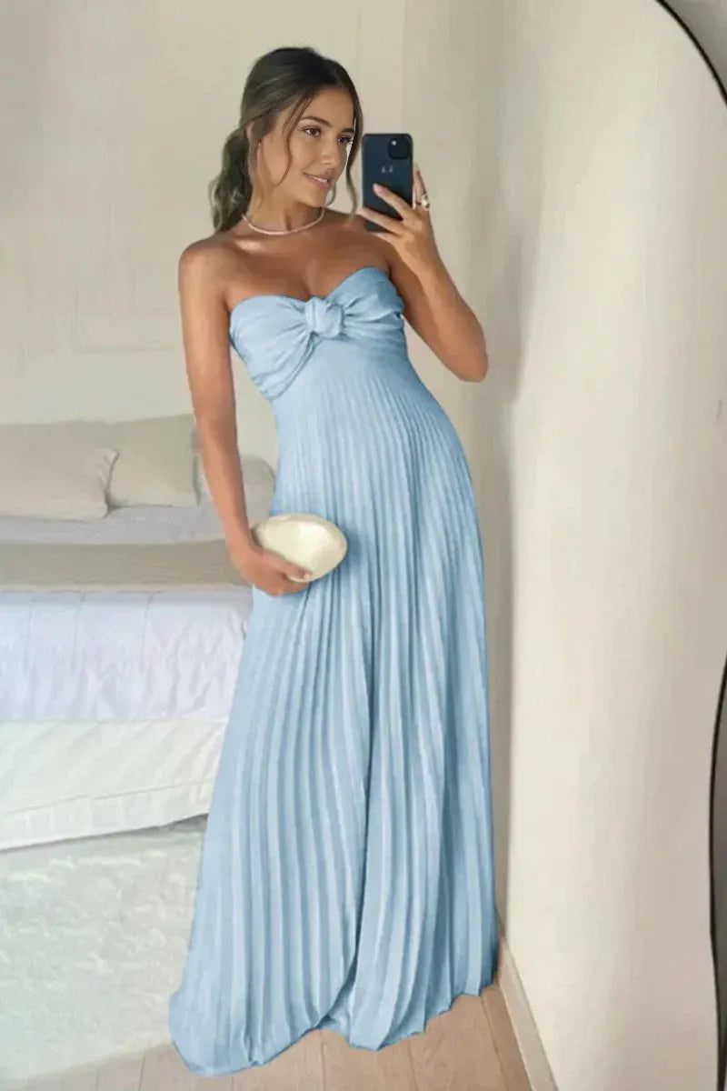 AABEI DRESS Elegant A Line Sweetheart Long with Ruffles Fashion Prom Dress