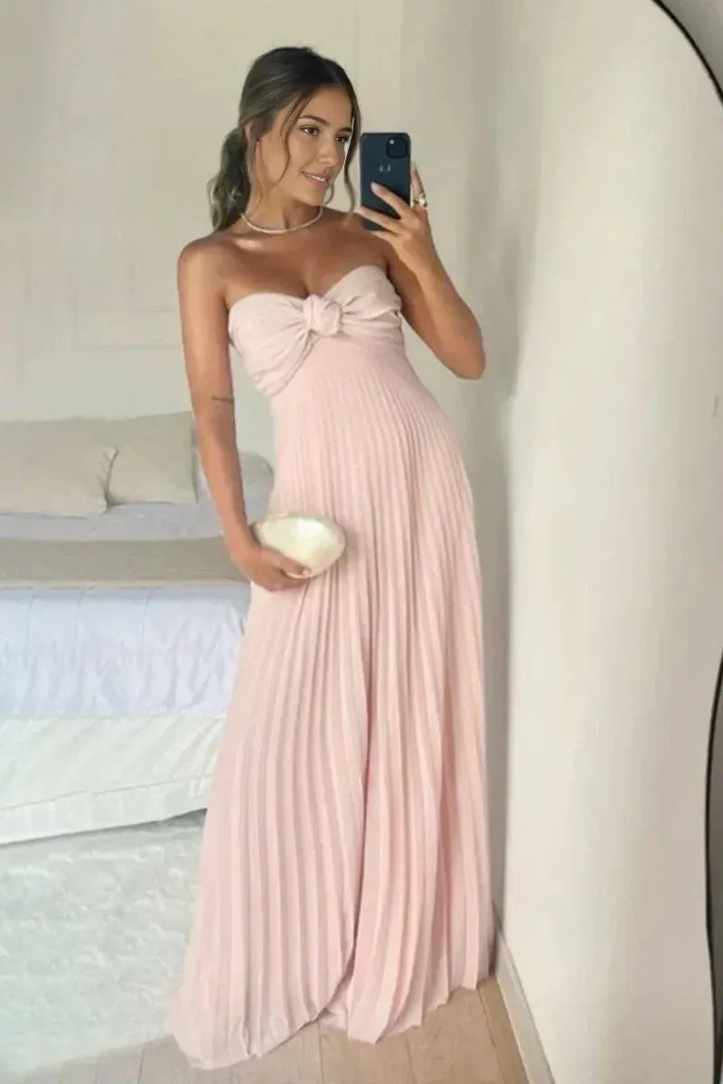 AABEI DRESS Elegant A Line Sweetheart Long with Ruffles Fashion Prom Dress
