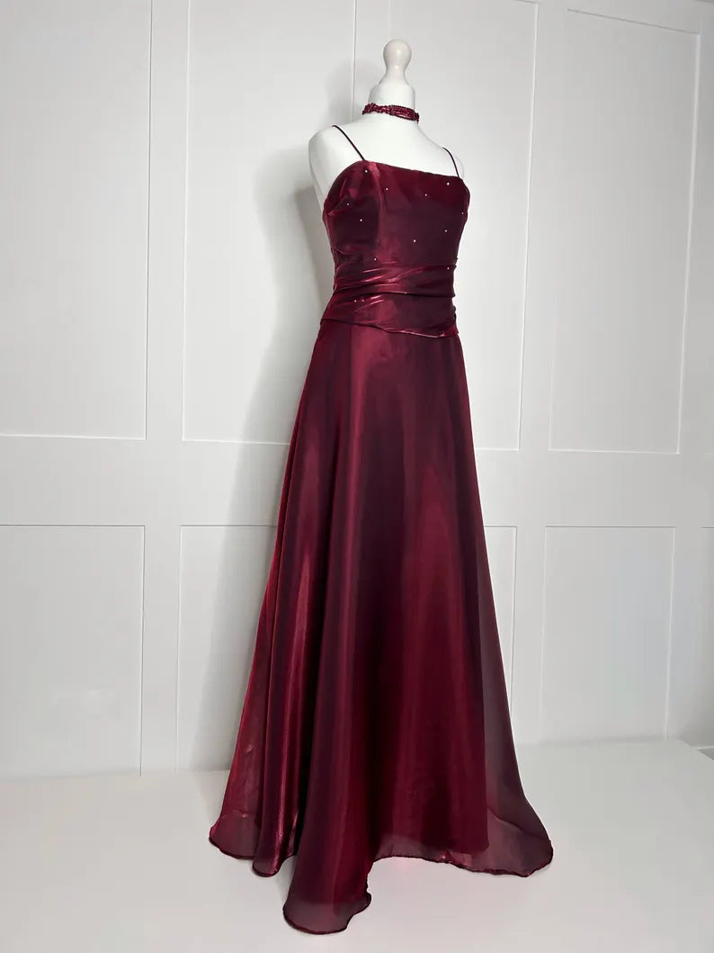 Evening Dress Matching Scarf Two Piece Set Spaghetti Strap Elegant Vintage prom dress Formal Wear Dresses