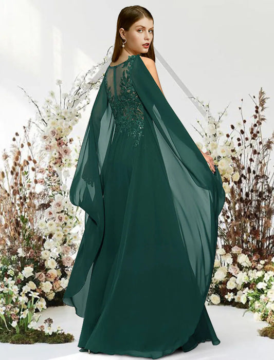 Elegant A-Line Empire V-Neck Sequin Formal Evening Dress Floor Length.
