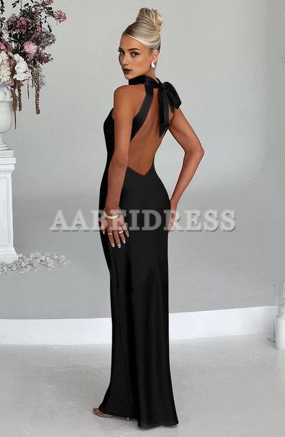 Prom Dress Women's Sexy High Split Sleeveless Backless Party Wedding Guest Dresses Formal Wear Dresses
