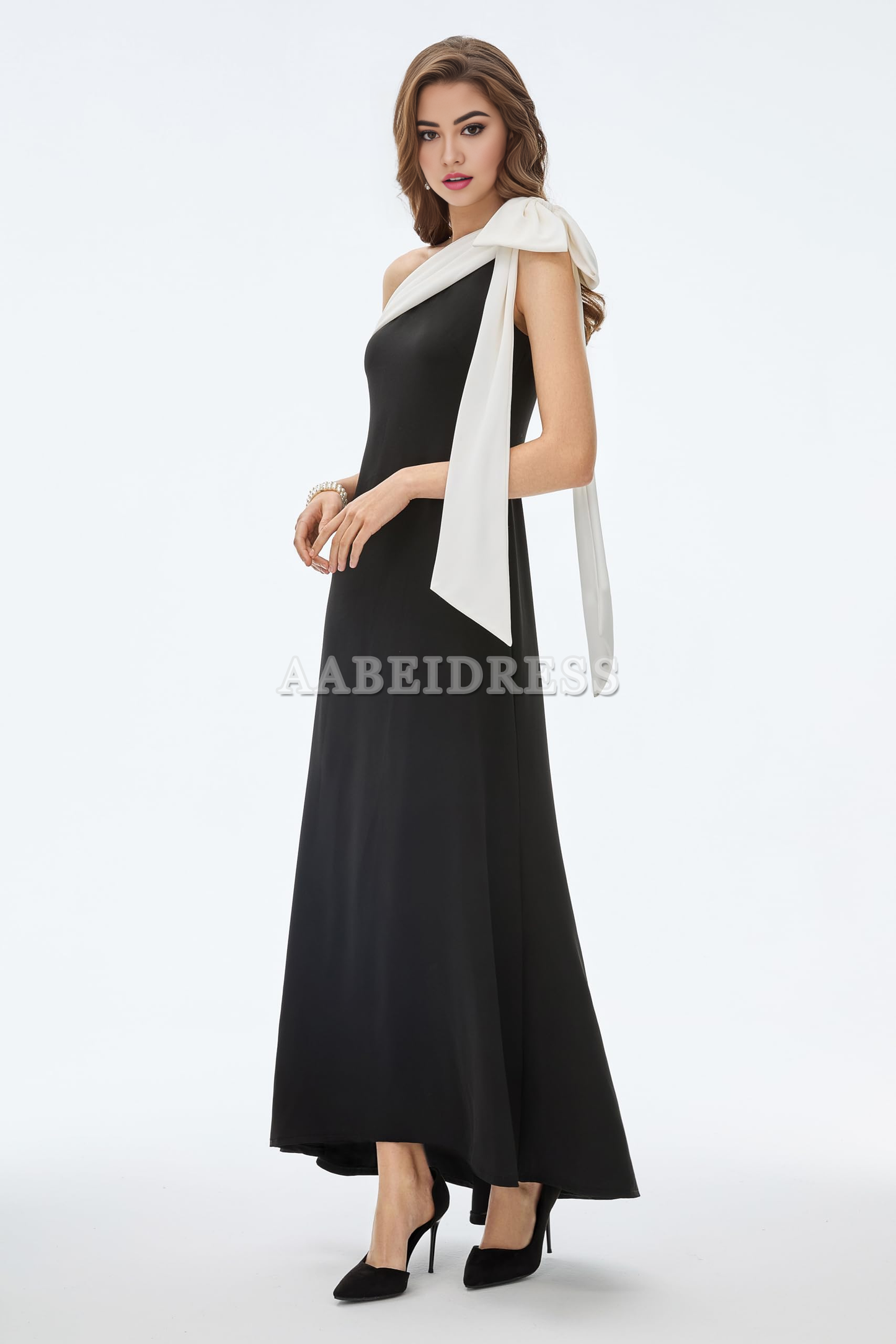 Prom Dress Charming Bow knot One Shoulder Evening Dresses Cocktail Party Dress Exquisite Formal Wear Dresses Wedding Guests Dresses