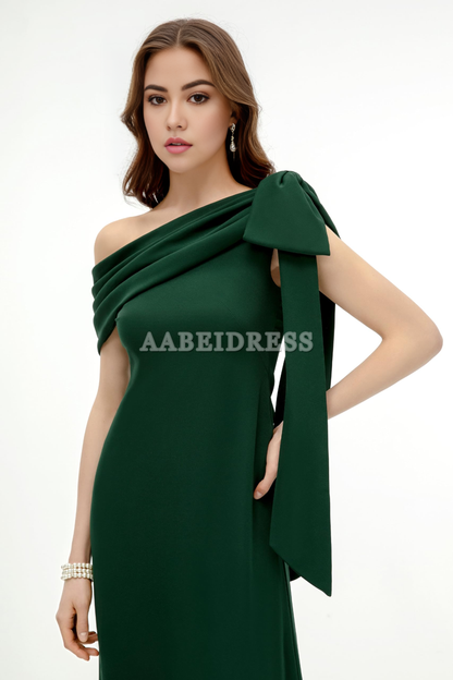 Prom Dress Charming Bow knot One Shoulder Evening Dresses Cocktail Party Dress Exquisite Formal Wear Dresses Wedding Guests Dresses