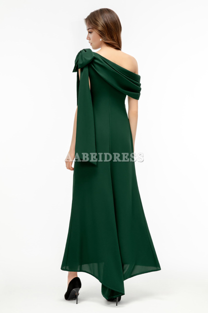 Prom Dress Charming Bow knot One Shoulder Evening Dresses Cocktail Party Dress Exquisite Formal Wear Dresses Wedding Guests Dresses
