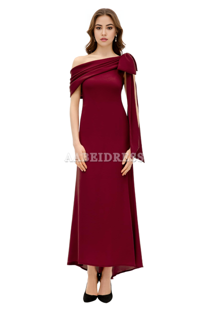Prom Dress Charming Bow knot One Shoulder Evening Dresses Cocktail Party Dress Exquisite Formal Wear Dresses Wedding Guests Dresses