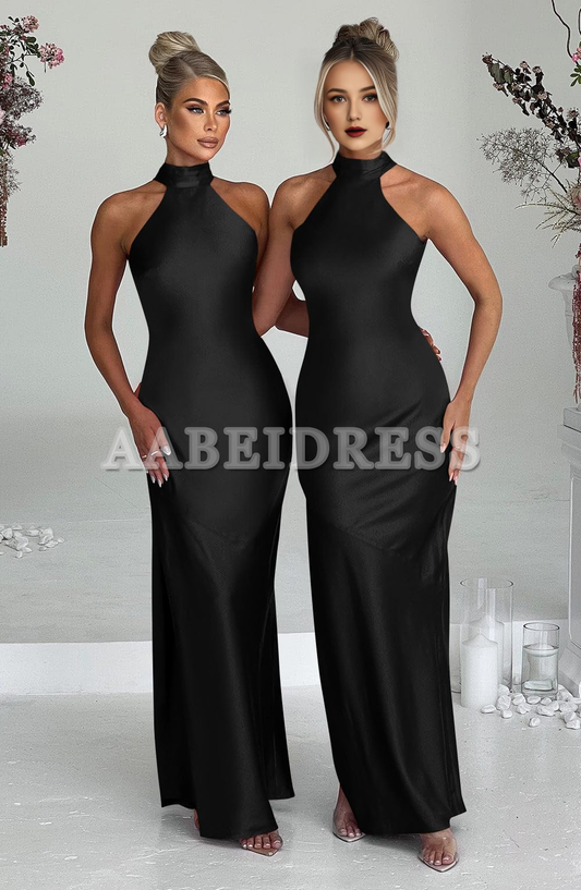 Prom Dress Women's Sexy High Split Sleeveless Backless Party Wedding Guest Dresses Formal Wear Dresses