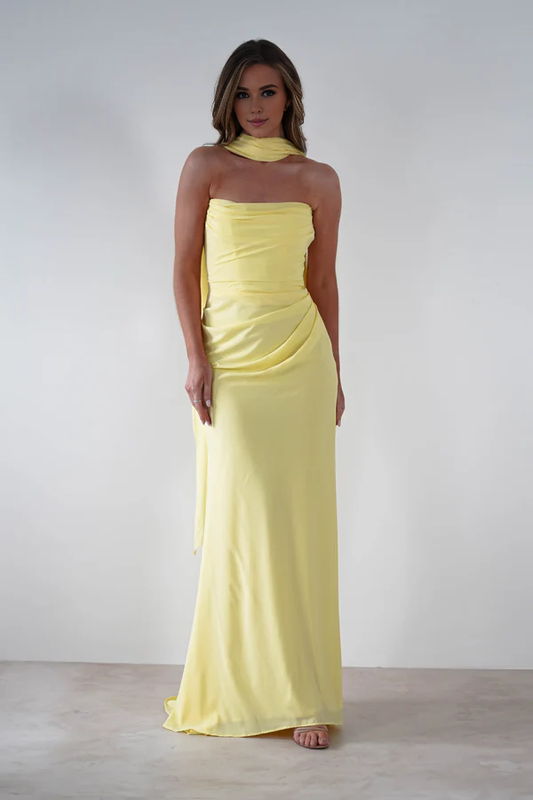 AABEI DRESS Prom Dress Stunning Strapless Fitted Chiffon Versatile ties Pleated Gathered bodice Dress