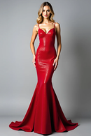 AABEI DRESS Hot Sale Prom Dress Charming Mermaid Sweetheart Spaghetti Strap Backless Long Formal Dress