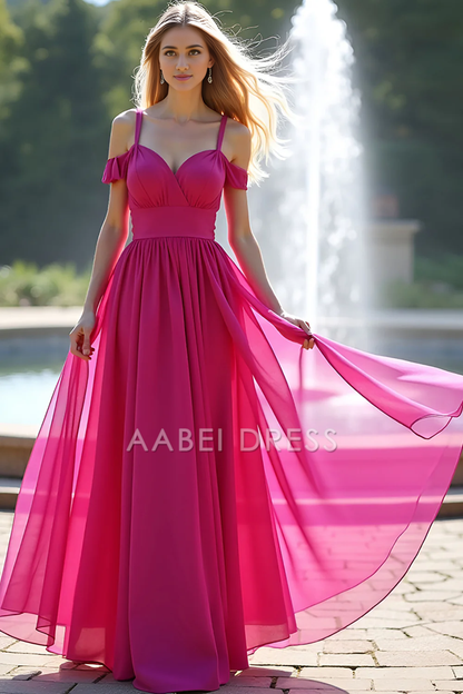 AABEI DRESS Hot Sale Prom Dress Elegant A Line Sweetheart Cold Shoulder Backless Long Formal Dress