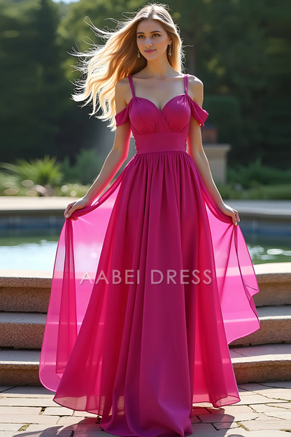 AABEI DRESS Hot Sale Prom Dress Elegant A Line Sweetheart Cold Shoulder Backless Long Formal Dress