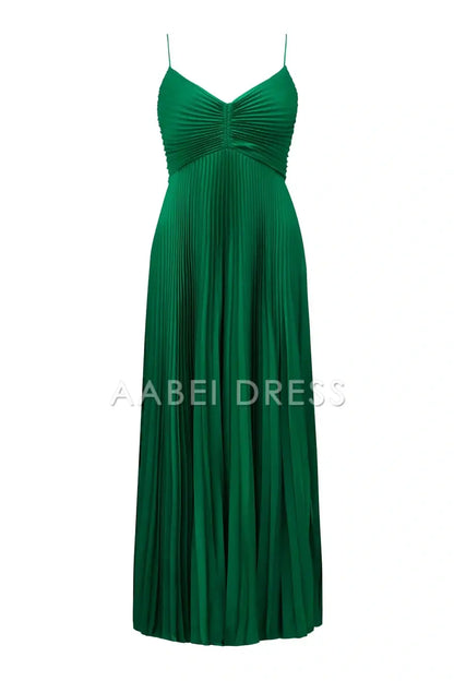AABEI DRESS Prom Dress Chic A Line Halter Neck Pleated Long With Keyhole High Quality Formal Dress