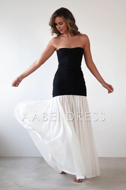 AABEI DRESS Prom Dress Elegant Strapless Gorgeous Exquisite Pleated Skirt Flowy Dress