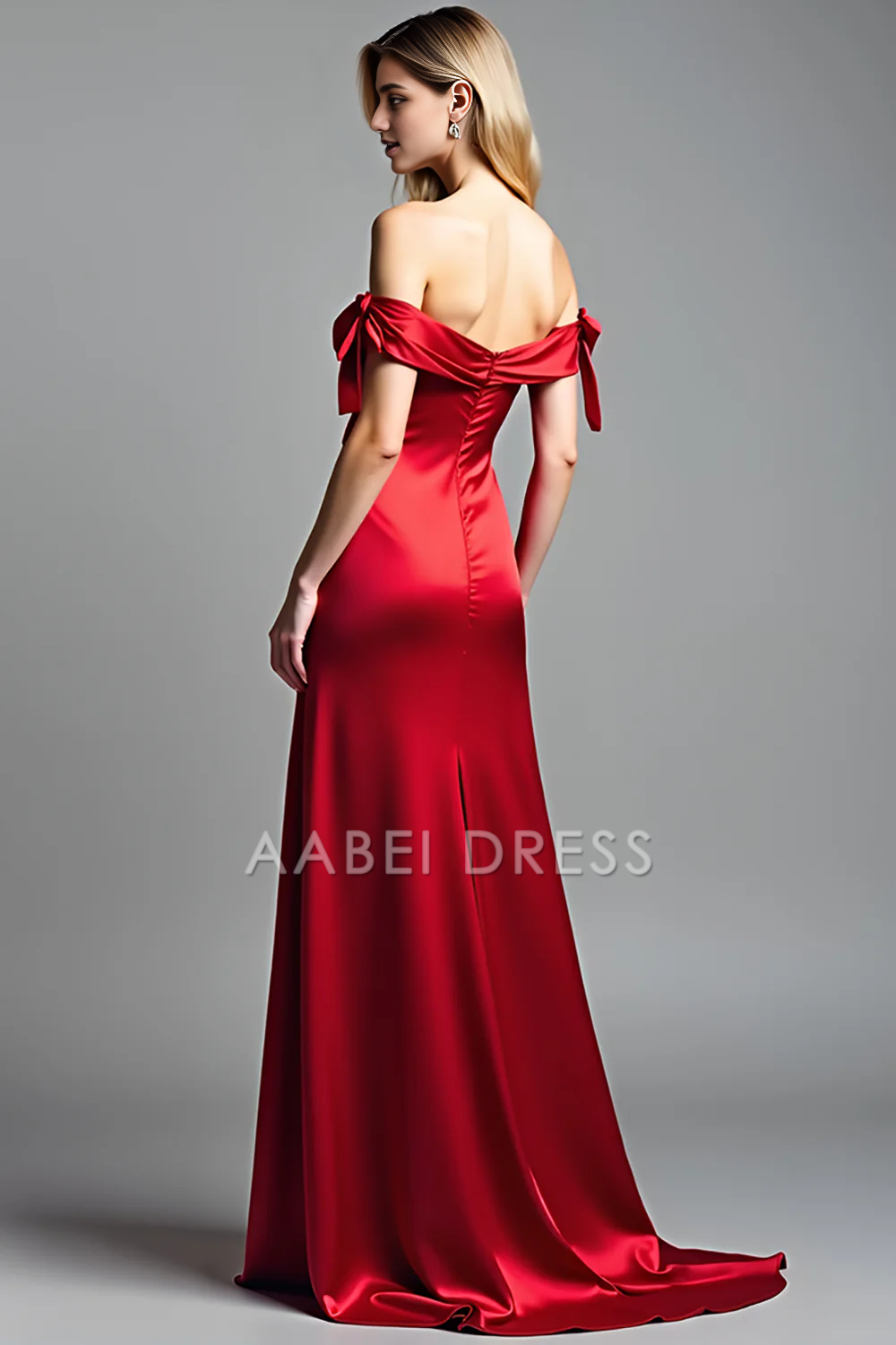 AABEI DRESS Hot Sale Prom Dress Elegant Sheath Off The Shoulder Backless Long With Slit Charming Formal Dress