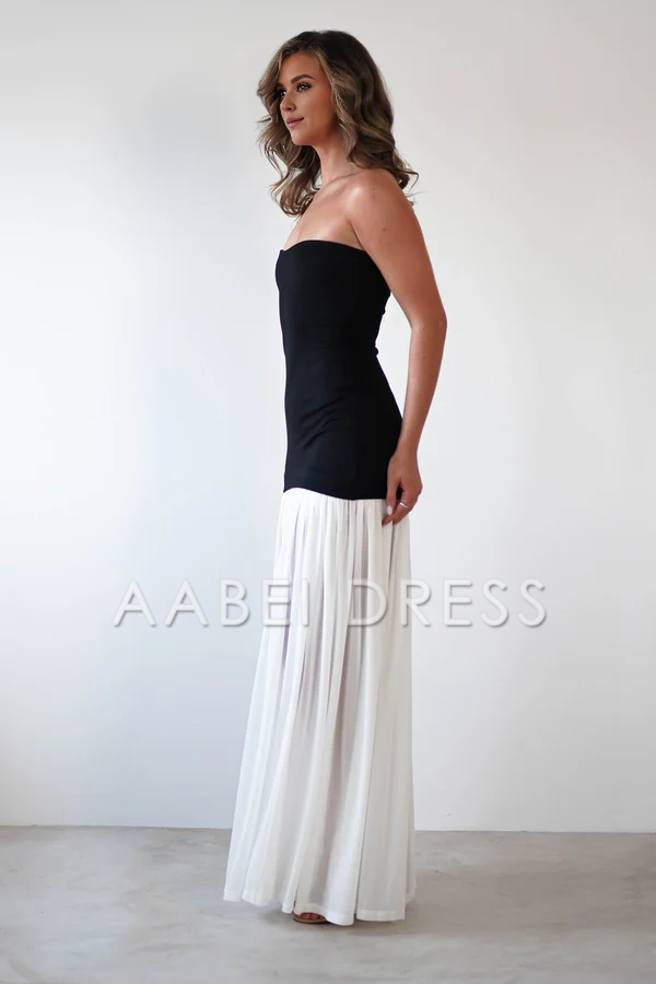 AABEI DRESS Prom Dress Elegant Strapless Gorgeous Exquisite Pleated Skirt Flowy Dress