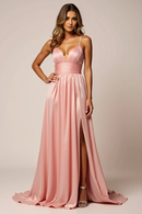 AABEI DRESS Hot Sale Prom Dress Elegant A Line Spaghetti Strap Sweetheart Backless With Slit Long Formal Dress