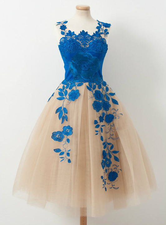 AABEI DRESS New Homecoming Dress Charming A-Line Sleeveless Applique Retro Short Prom Dresse