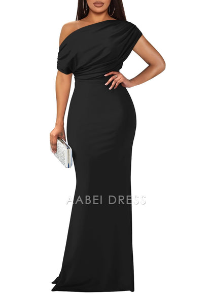 AABEI DRESS Mermaid Charming Mother of The Bride Dress Elegant Sleeveless Off Shoulder Bodycon Long Elegant Formal Dresses