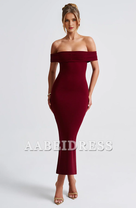 Formal Wear Dresses Prom Dresses Elegant Mermaid Strapless Sheath Fashion Dresses Exquisite Wedding Guests Dresses