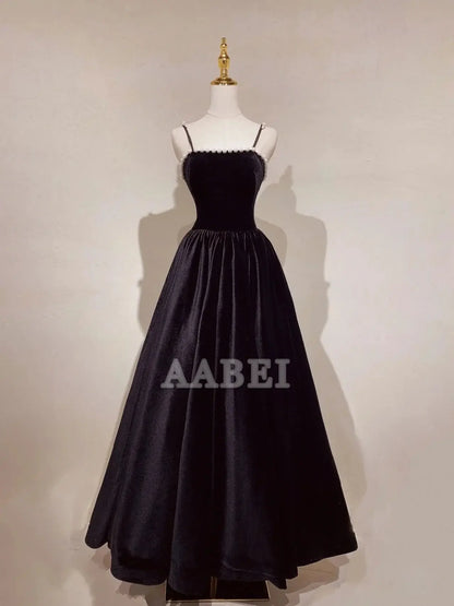 Evening Dress Elegant A-Line Spaghetti Straps Sleeveless Backless Long Prom Dresses Beading High Quality Formal Women's Dresses