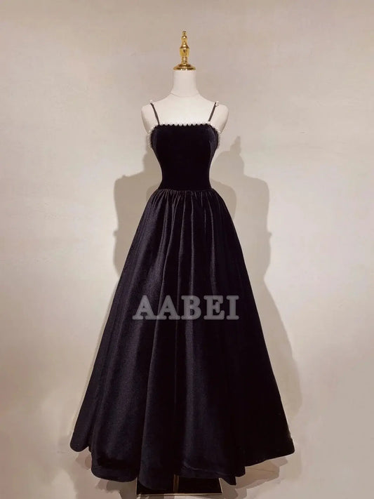 Evening Dress Elegant A-Line Spaghetti Straps Sleeveless Backless Long Prom Dresses Beading High Quality Formal Women's Dresses