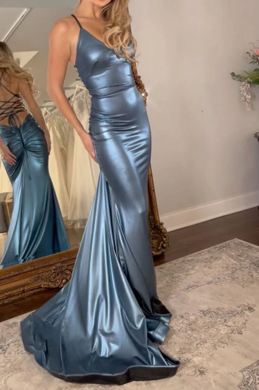 AABEI DRESS Hot Sale Prom Dress Sexy Mermaid Backless Lace Up Long Charming Formal Dress