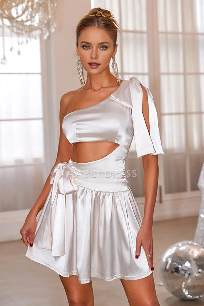 AABEI DRESS New Homecoming Dress Fashion One Shoulder Hollow Out Unique Short Graduation Dress